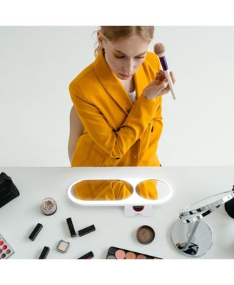 Car Visor Vanity Mirror w/ LED Light Sun Visor Cosmetic Mirror Travel