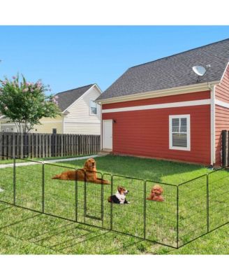 Heavy Duty Pet Playpen 6 Panel 28"x47" Dog Playpen Pet Pen Exercise Kennel RV Camping Barrier Fence Cage for Small Medium Large Dogs