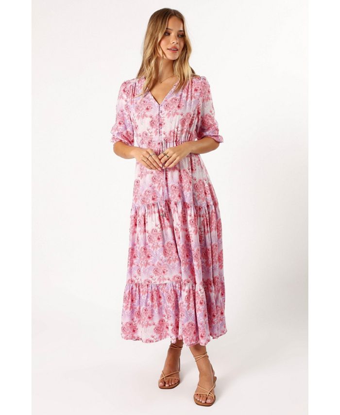 White Dress For Women Petal & Pup Women's Lauren Dress - Lace Overlay Midi  Dress With Back Zipper Womens Cocktail Dress