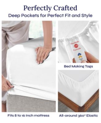 Soft Cotton 400 Thread Count  Cotton Sateen 4 Piece Sheet Set, King