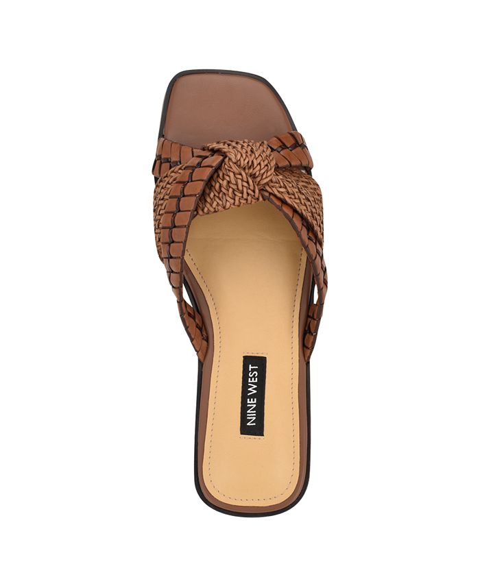 Nine West Women's Claire Toe Thong Sandals Brown Size 9 M