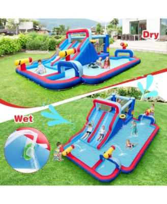 Inflatable Water Slide Park for Kids Backyard Outdoor Fun (without Blower)