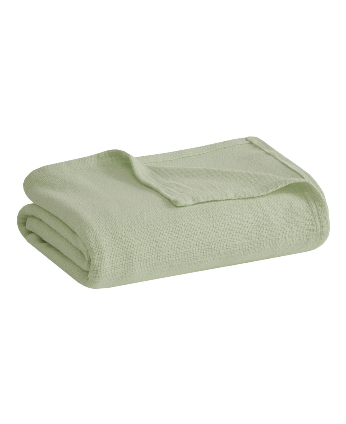 Madison Park Freshspun Basketweave Cotton Blanket, Full/queen In Green