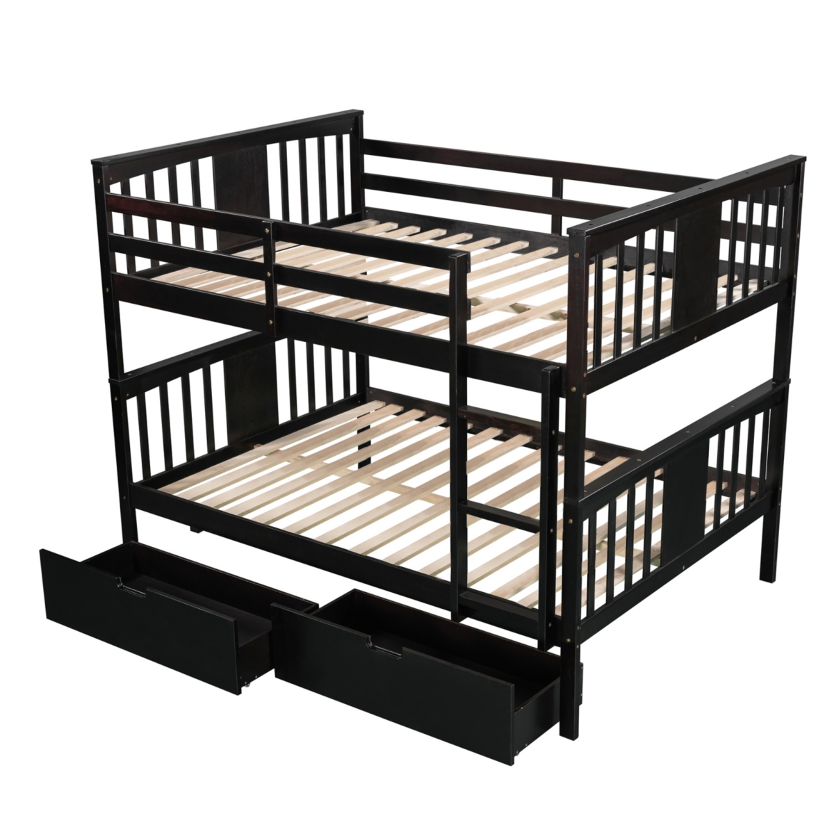 Streamdale Furniture Full Over Full Bunk Bed With Drawers And Ladder For Bedroom, Guest Room Furniture