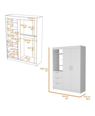 Tempe 3 Drawers Armoire
