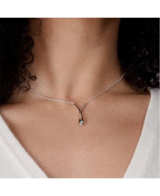 Short Single Drop Pendant in Gold Vermeil