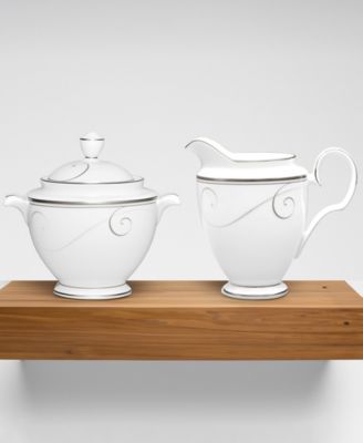 Platinum Wave Sugar & Creamer Set