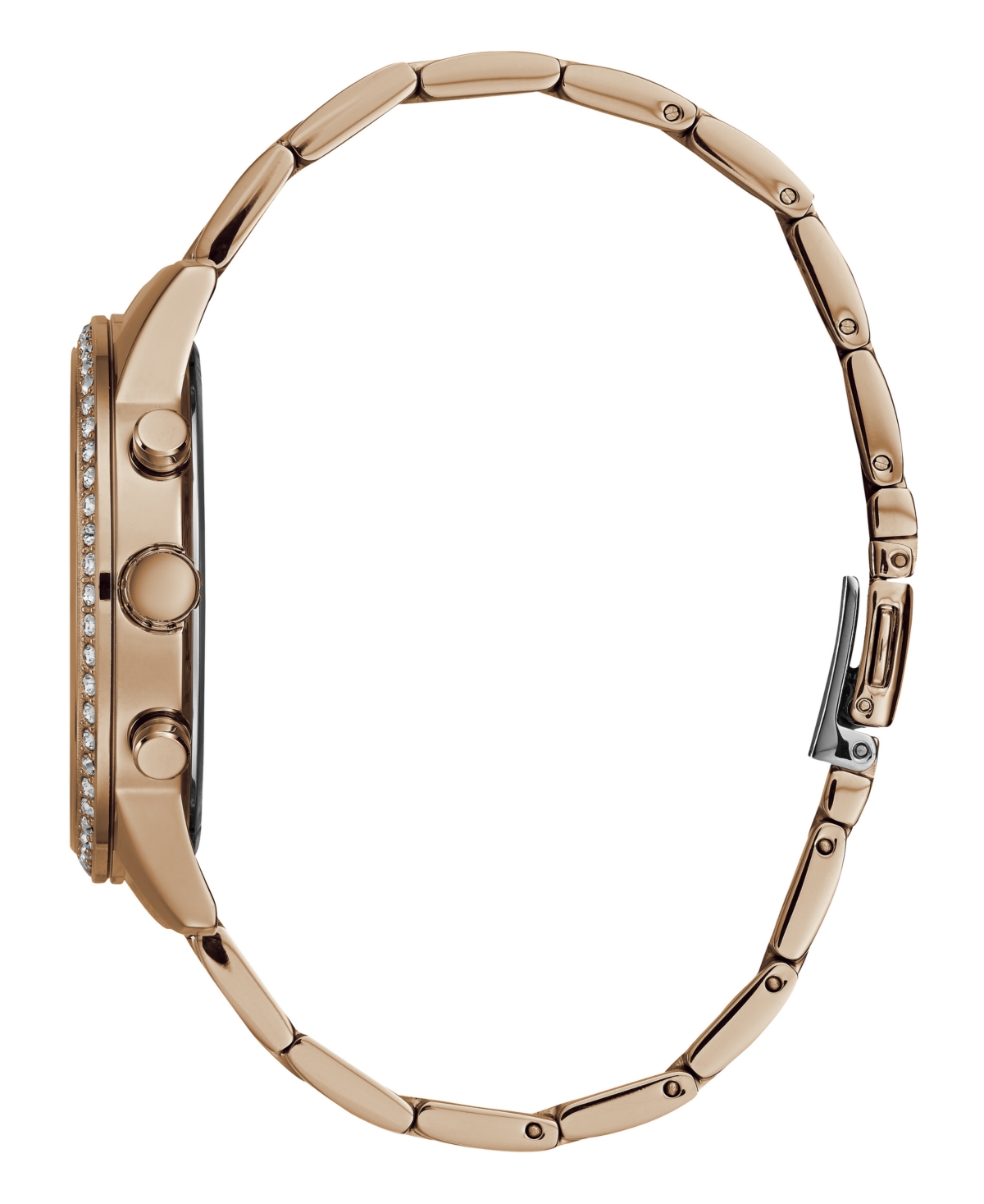 Guess Women's Multi-function Rose Gold Tone Stainless Steel Watch 40 Mm In Rose Gold