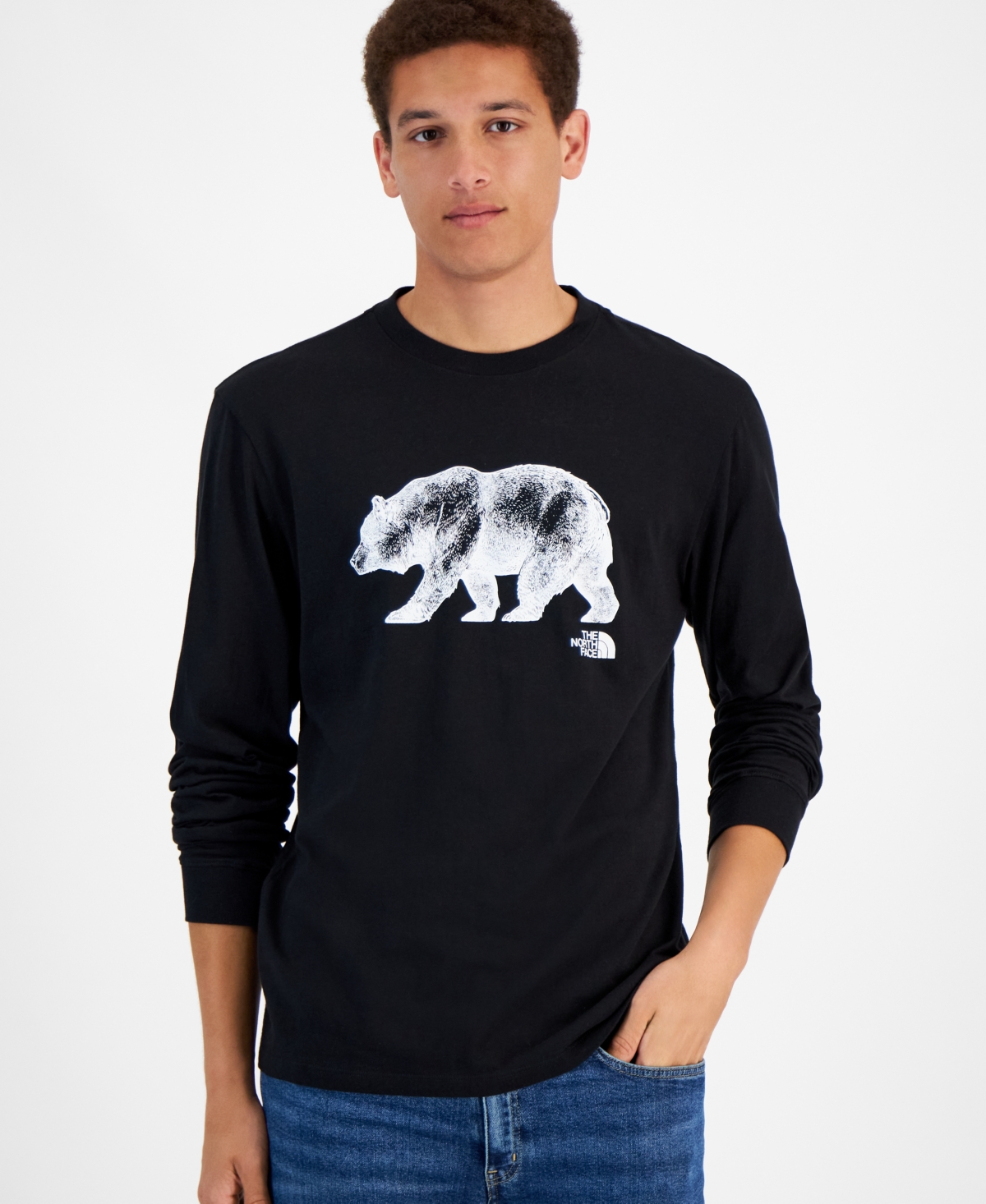 The North Face Men's Bear On The Move Long-Sleeve Graphic T-Shirt