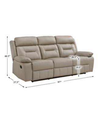 White Label Corvallis 87" Double Reclining Sofa