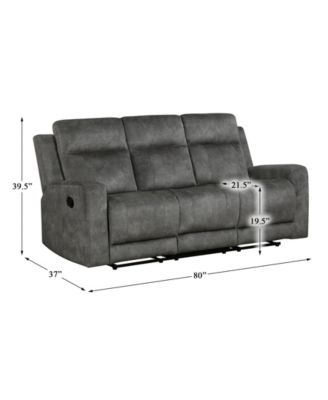 White Label Pagosa 80" Double Reclining Sofa