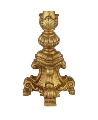 Traditional Glam Console Accent Table Lamp 18" High French Gold Uplight Alabaster Glass Shade Decor for Living Room Bedroom House Bedside Nightstand Office Reading Family - Regency Hill