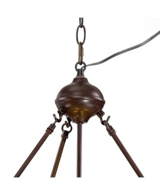 Stratford Bronze Pendant Chandelier 20 3/4" Wide Farmhouse Rustic Art Glass 3-Light Fixture for Dining Room House Kitchen Island
