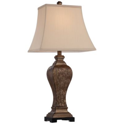 Edgar 29" Tall Curved Urn Traditional End Table Lamp Brown Bronze Finish Single Living Room Bedroom Bedside