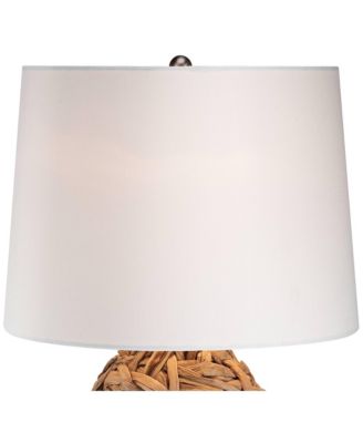 Nantucket Modern Coastal Table Lamp 26" High Natural Woven Seagrass White Drum Shade for Bedroom Living Room House Bedside Nightstand