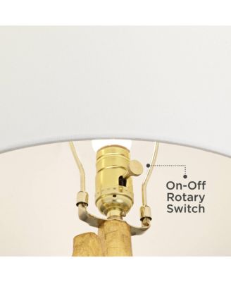 Organic Sculpture 29" Tall Modern Glam End Table Lamp Gold Finish Single White Shade Living Room Bedroom