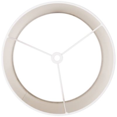 Set of 2 Drum Lamp Shades White Small 8" Top x 8" Bottom x 11" High Spider with Replacement Harp and Finial Fitting