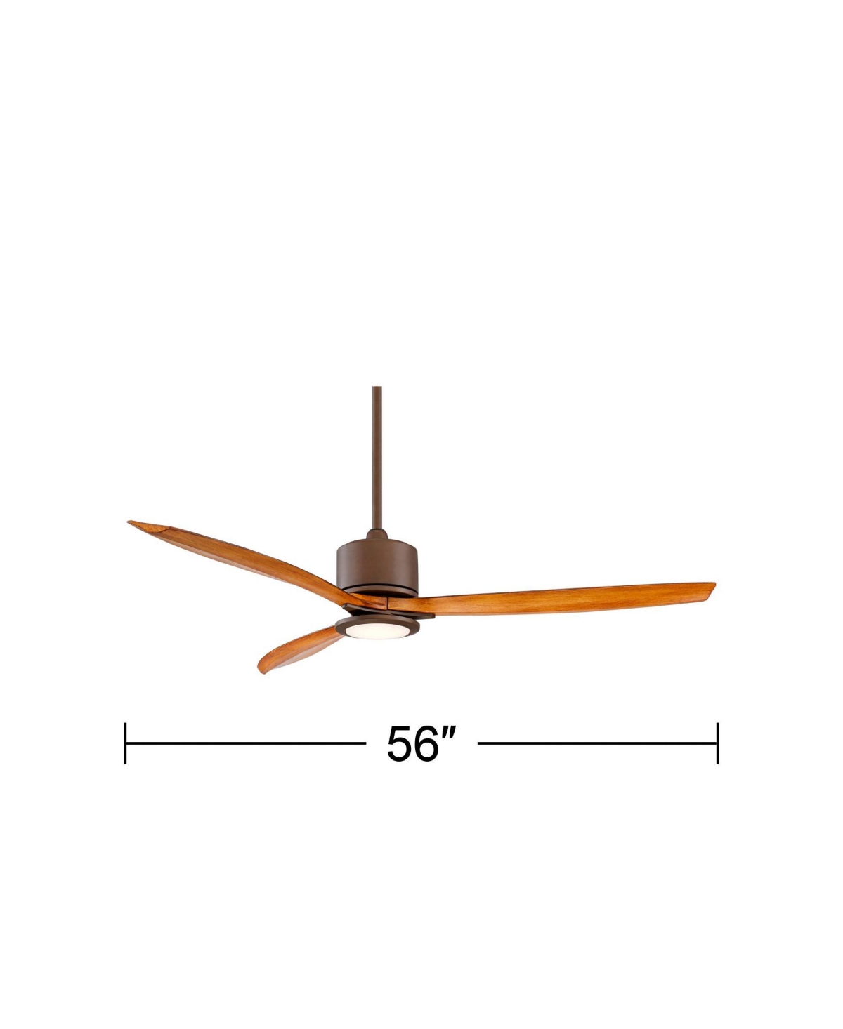 Casa Vieja Rally Industrial Rustic 3 Blade Indoor Outdoor Ceiling Fan with Led Light Remote Control Oil Rubbed Bronze Koa Damp Rated for Patio Ext