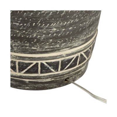 Miguel Rustic Table Lamp Southwest 32" Tall Earth Tone Linen Drum Shade for Bedroom Living Room Bedside Nightstand Office Kids House