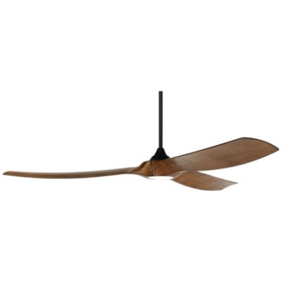 70" Kona Wind Black-Koa Modern Indoor Ceiling Fan 3 Blade LED Light Remote Control Black Motor Bedroom DC Motor