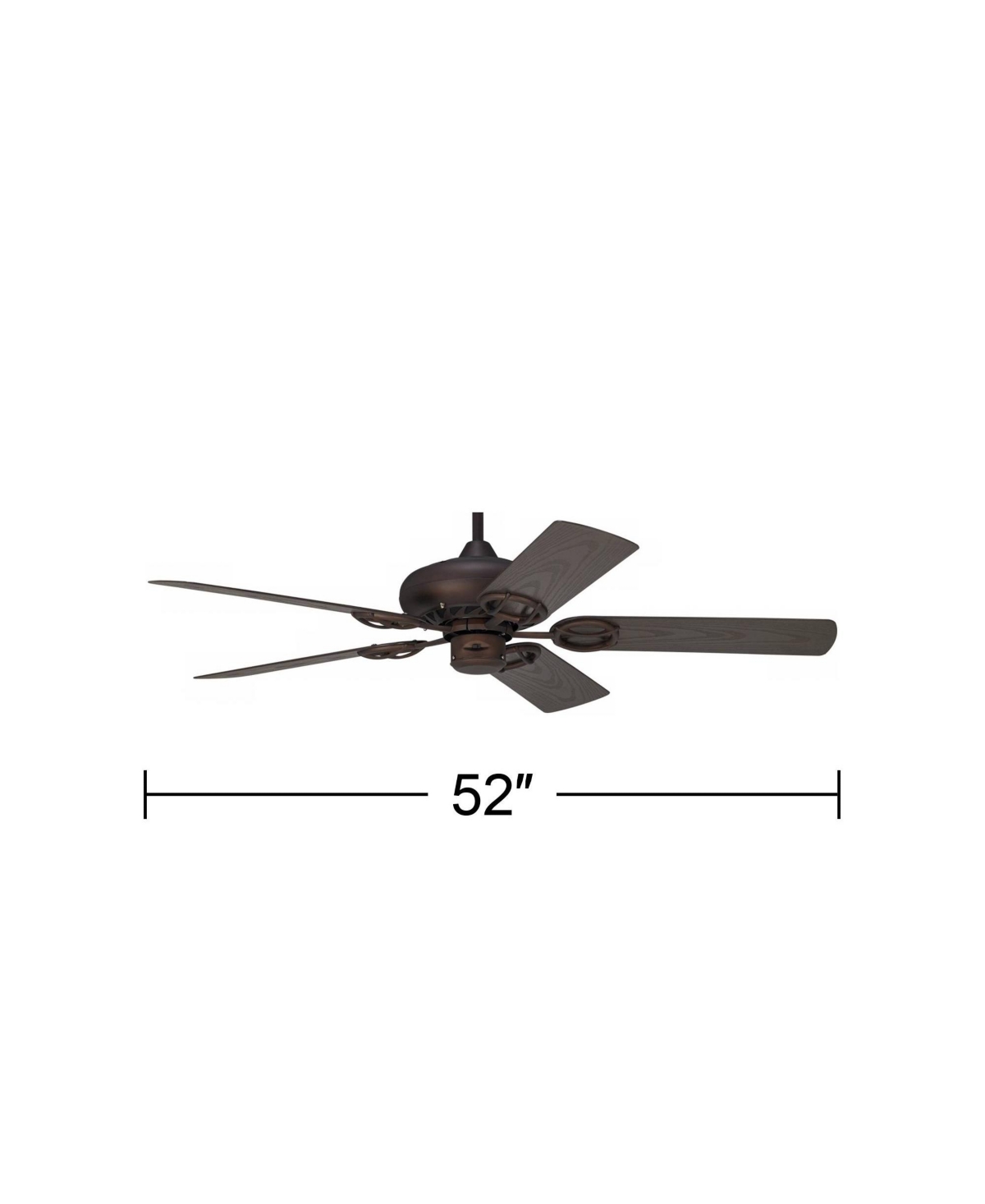 Orb Industrial Rustic Indoor Outdoor Ceiling Fan Oil Rubbed BronzeWet Rated for Patio Exterior House Home Porch Gazebo Garage Barn - Casa V