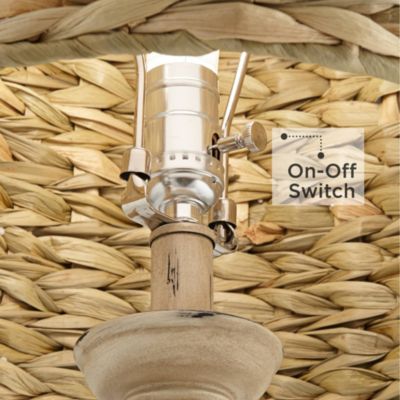 Carlisle Modern Coastal Table Lamps 26 1/2" High Set of 2 Beige Sea Grass Tapered Drum Shade for Bedroom Living Room Bedside Nightstand