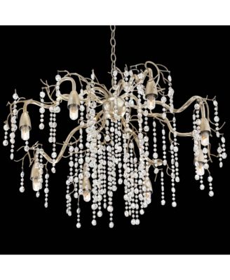 Branches Chandelier with Clear Crystal 8-Light Fixture for Dining Room, Kitchen Island or Entryway