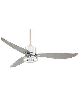 56" Vengeance Modern Indoor Ceiling Fan 3 Blade LED Light Remote Control Chrome Finish Bedroom Living Room