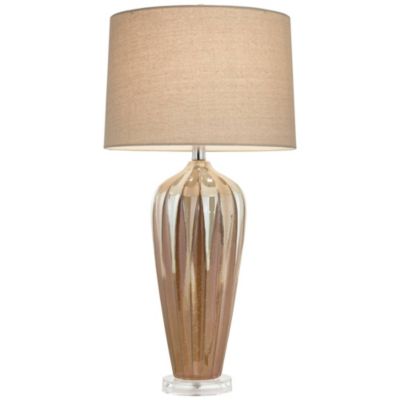 Loren Modern Mid Century Table Lamp 28 1/4" Tall Ivory Drip Glaze Ceramic Fabric Drum Shade for Bedroom Living Room Bedside House