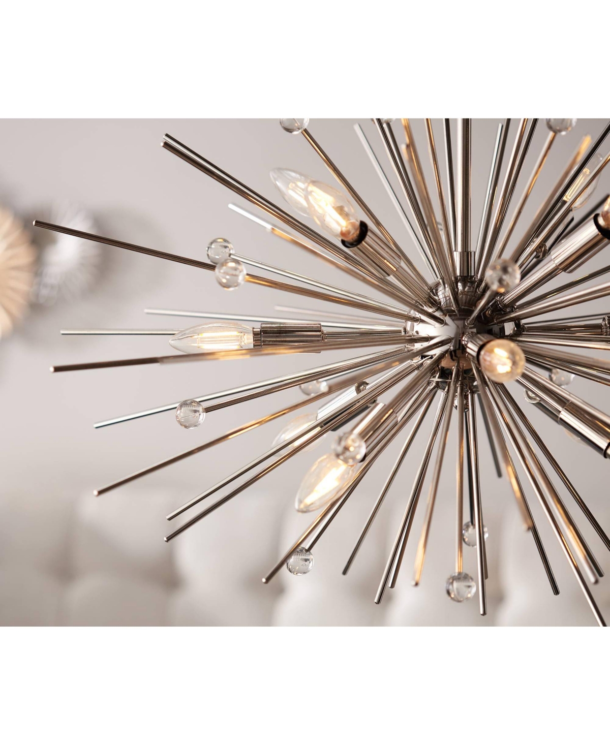 Janae Polished Nickel Sputnik Chandelier Lighting 29 1/2