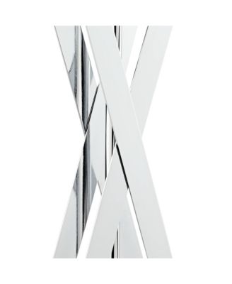 Proxima Modern Table Lamp 28" Tall Chrome Crisscrossing Metal Sheer Outer White Inner Rectangular Shade for Bedroom House Home