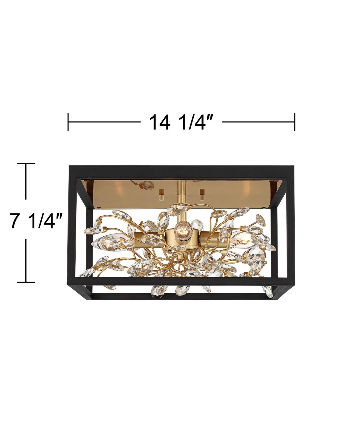 Possini Euro Design Carrine Modern Ceiling Light Flush-Mount Fixture 14 1/4
