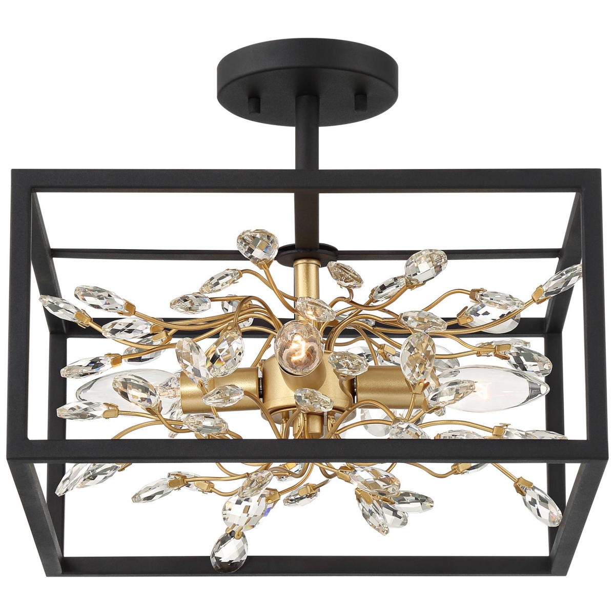 Possini Euro Design Carrine Modern Ceiling Light Semi Flush-Mount Fixture 14 1/4