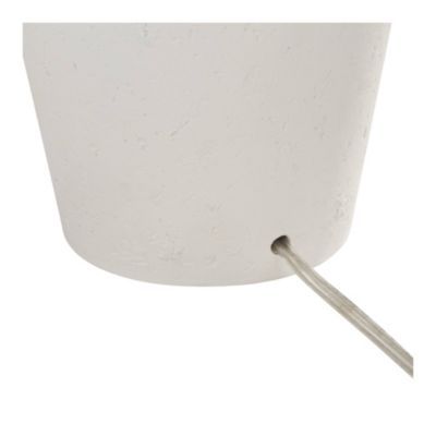 Velas 26" High Gourd Modern Coastal Table Lamps Set of 2 White Finish Living Room Bedroom Bedside Nightstand House