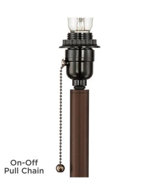 Caper Modern Floor Lamp with Tray Table 60 1/2" Tall Bronze USB and AC Power Outlet Off White Fabric Drum Shade for Living Room Office