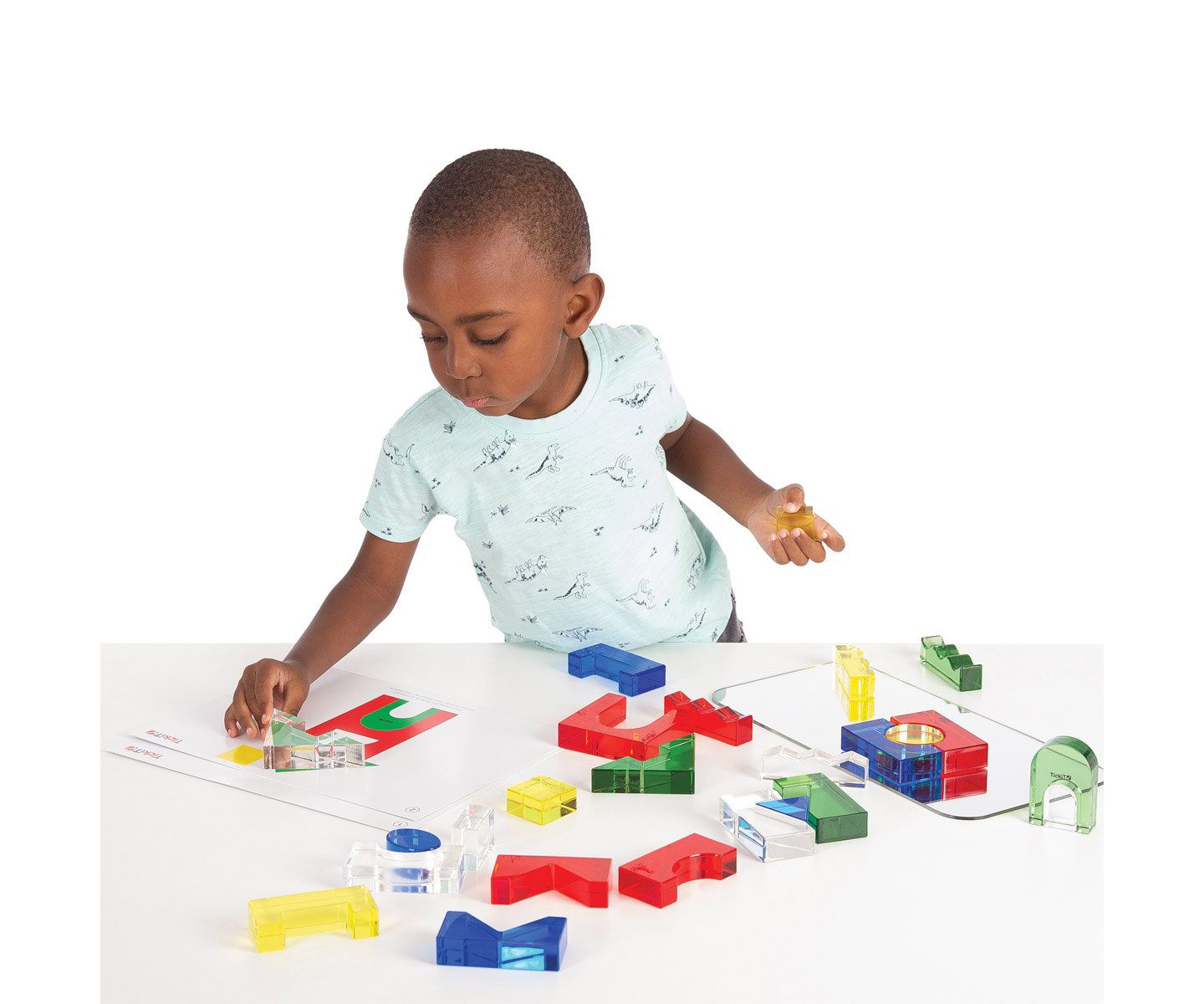 Детские конструкторы TickiT Color Crystal Blocks with Activity Cards - Set of 25 — фото 5