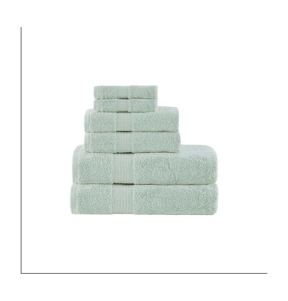 Home Outfitters 100% Cotton Piece Bath Towel Set , Absorbent, Bathroom Spa Towel, Modern/Contemporary -pastel blue