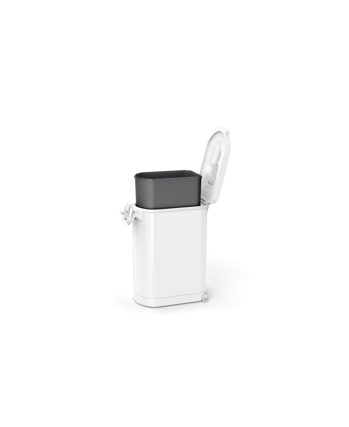 Simplehuman Large Pet Food Can, White Stainless Steel In White Stainless Steel