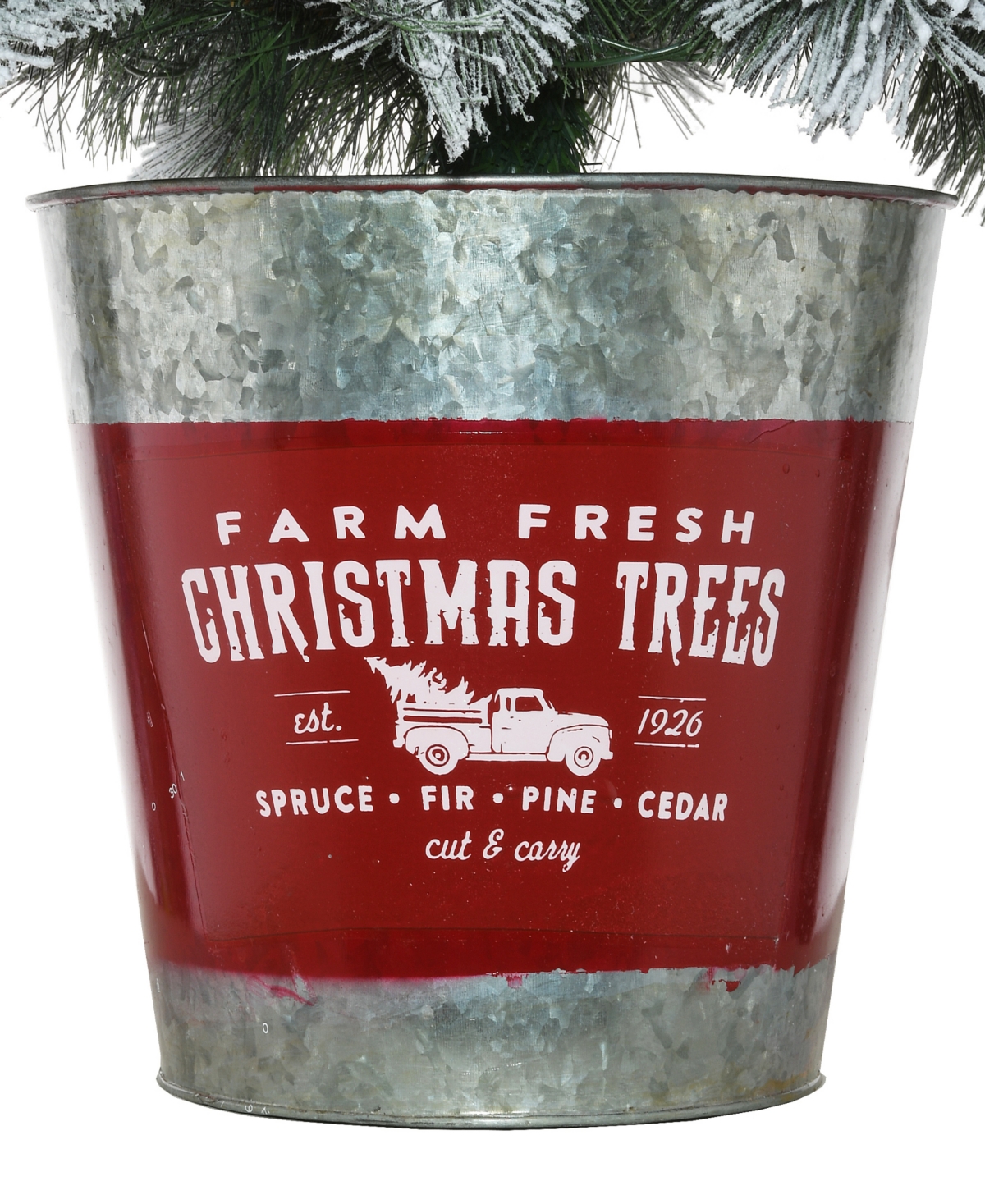 Shop National Tree Company Pre-lit Feel Real Snowy Pogue Pine Artificial Christmas Entrance Tree 5 Ft. In Green