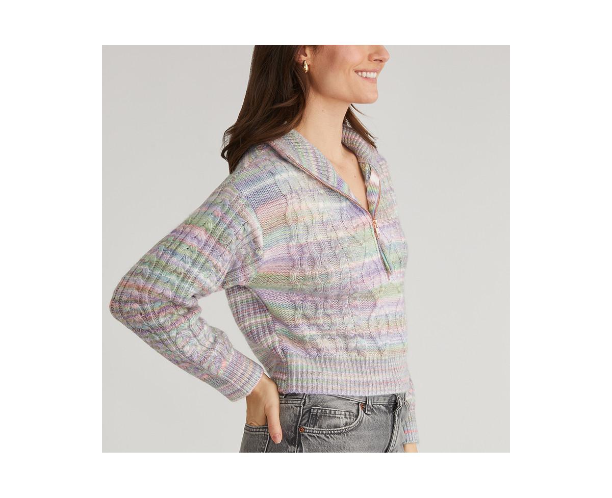 525 Women's Jackie Spacedye Zip Front Pullover