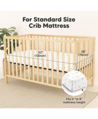 Waterproof Crib Sheets for Boys, Girls, 2pk Baby Fitted Crib Sheet, Waterproof Crib Mattress Protector Sheets