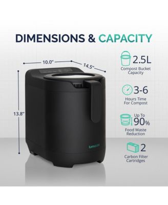 Luma Electric Kitchen Composter, 2.5L Capacity Odorless Countertop Compost Bin