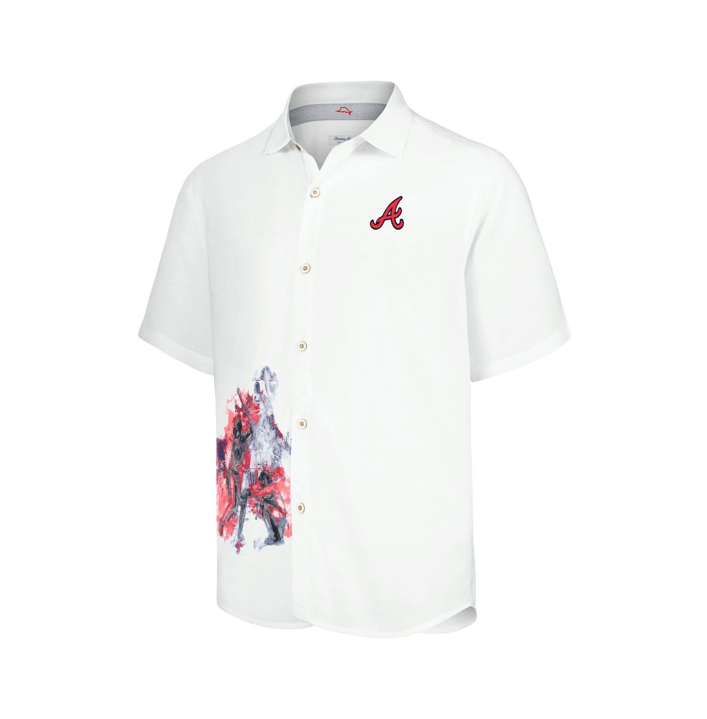 Мужская рубашка Tommy Bahama White Atlanta Braves Veracruz Ace Islanders Button-Up — фото 3