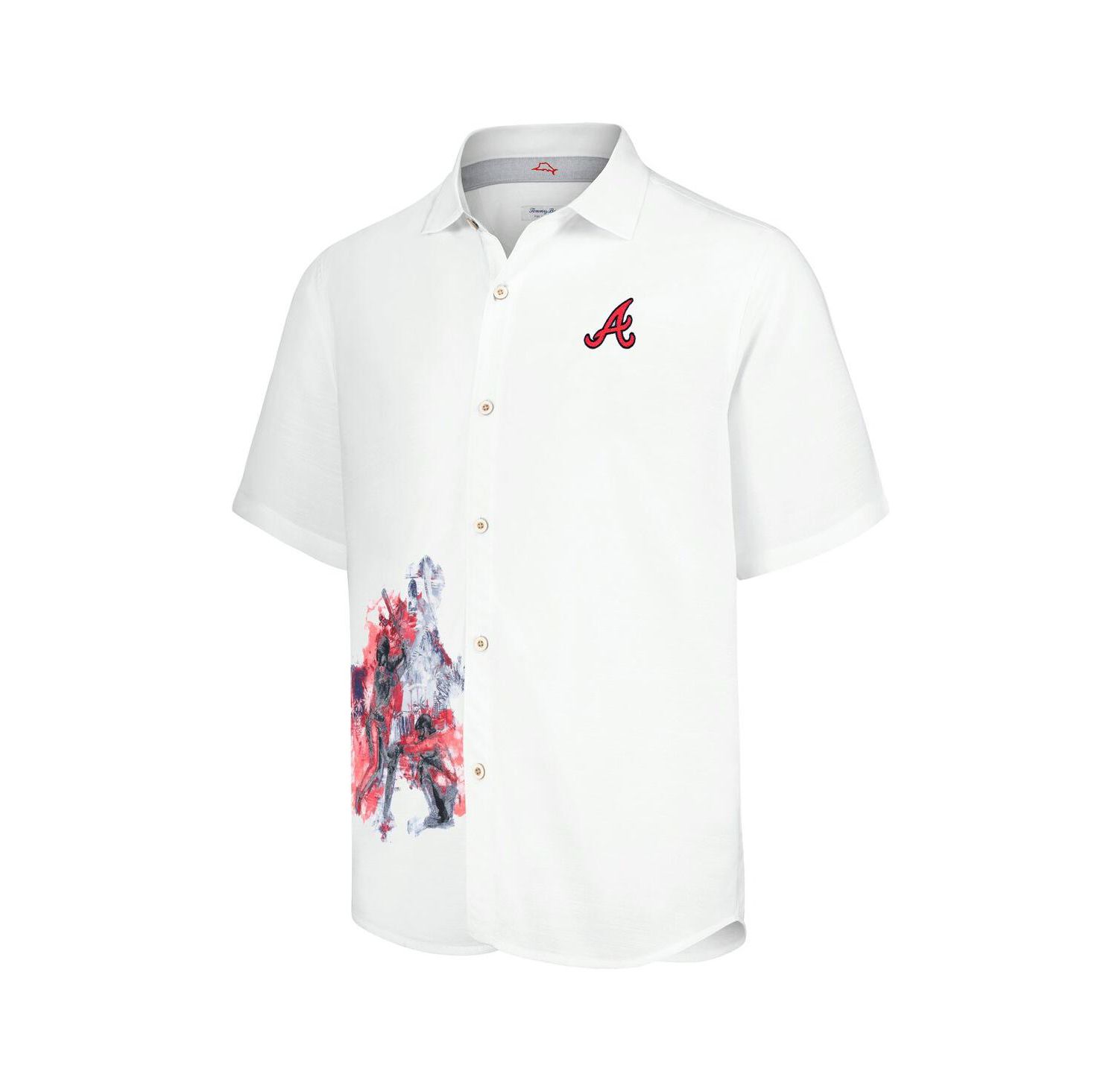Men's White Atlanta Braves Veracruz Ace Islanders Button-Up Shirt