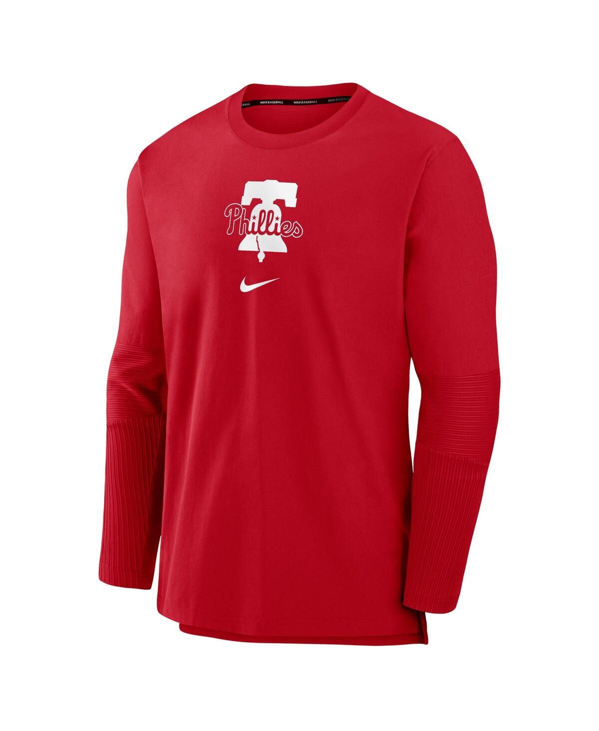 Nike Men's Red Philadelphia Phillies Authentic Collection Player Performance Pullover Sweatshirt In Red