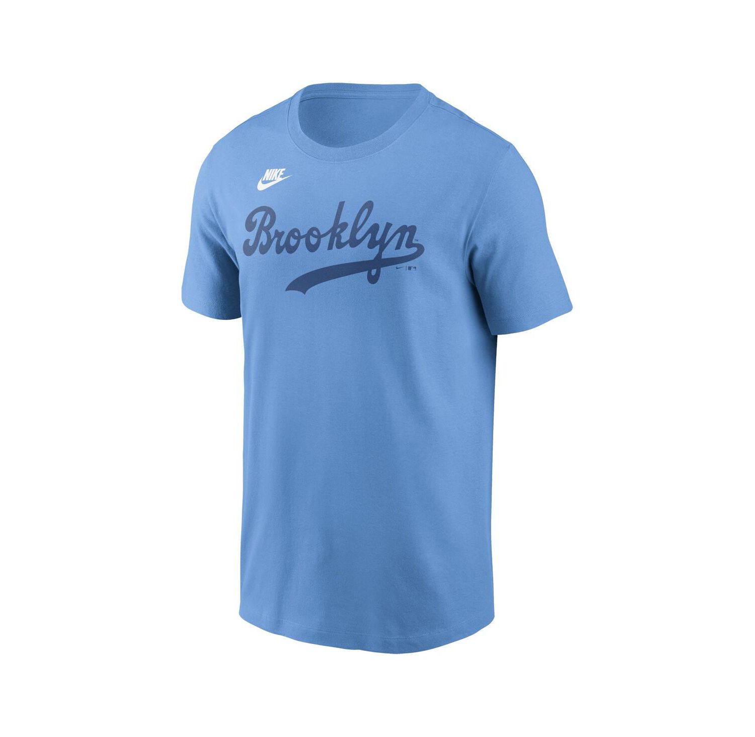 Men's Light Blue Brooklyn Dodgers Cooperstown Wordmark T-Shirt