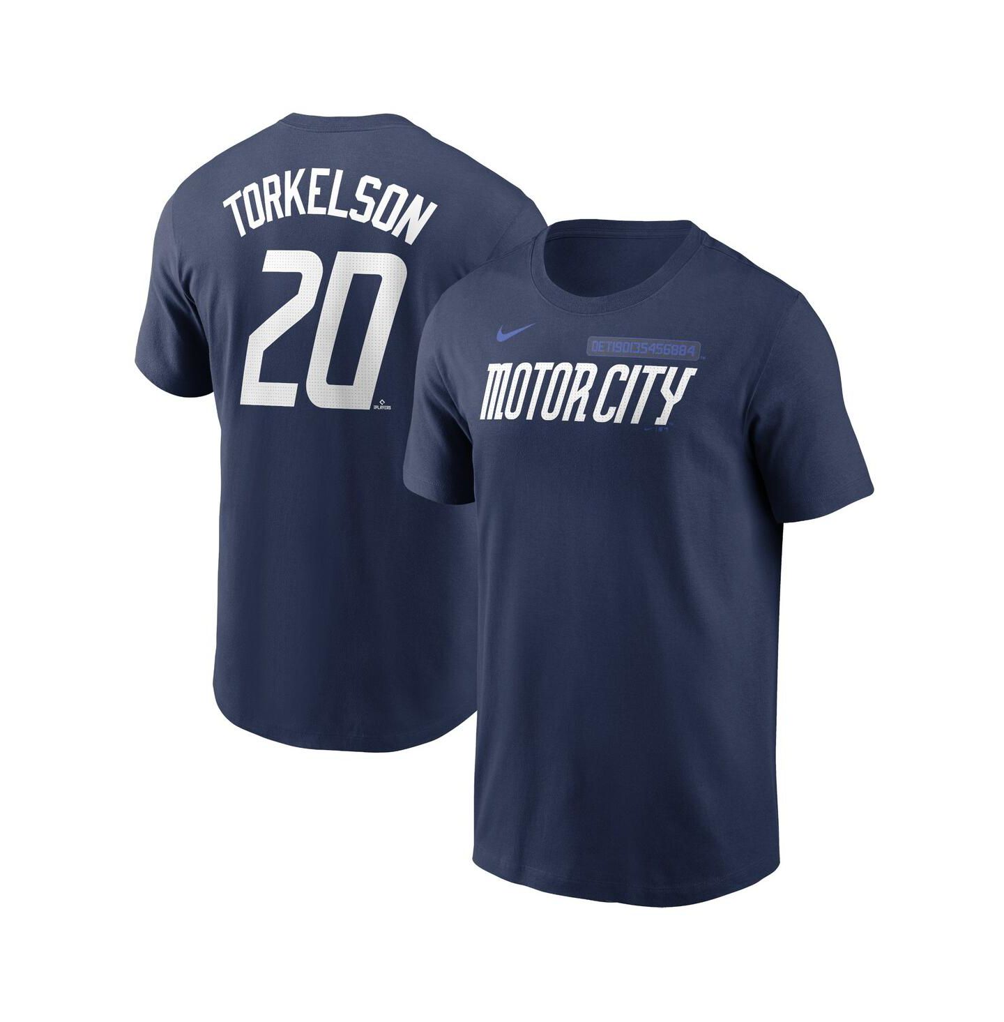 Мужская футболка Nike Spencer Torkelson Navy Detroit Tigers 2024 City Connect Fuse Name & Number — фото 1