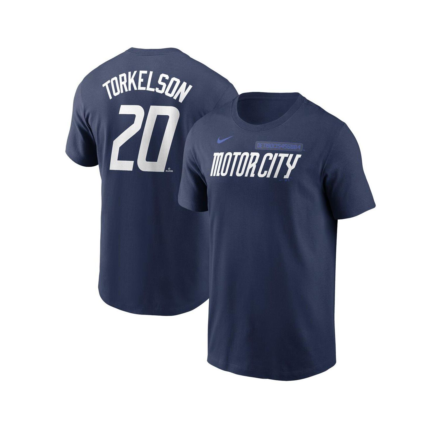 Men's Spencer Torkelson Navy Detroit Tigers 2024 City Connect Fuse Name & Number T-Shirt