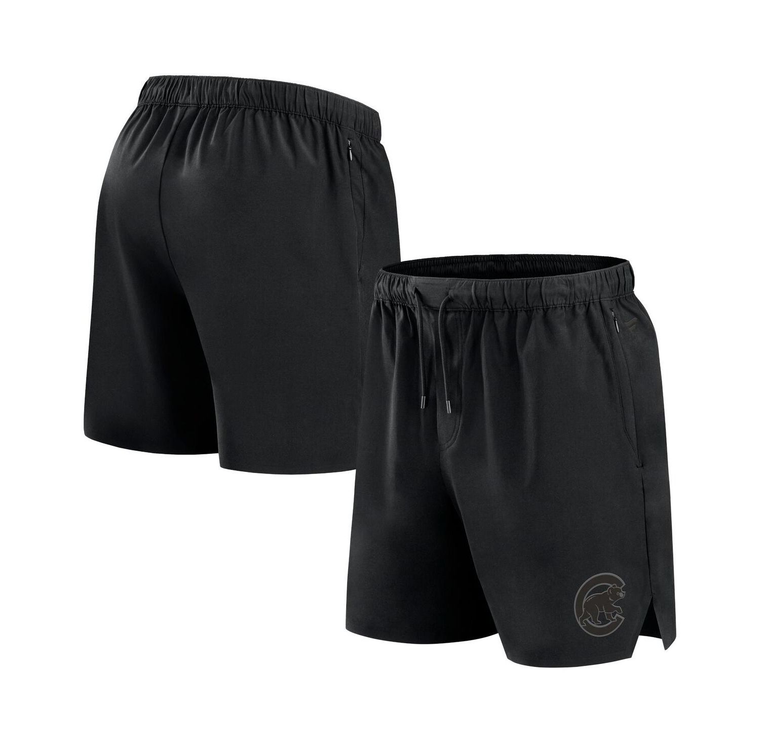Men's Black Chicago Cubs Front Office Woven Shorts
