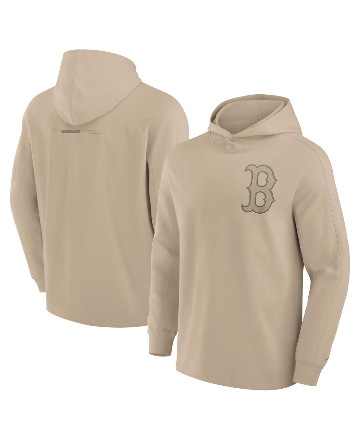 Men's Khaki Boston Red Sox Elements Lightweight Fleece Hoodie - Khaki